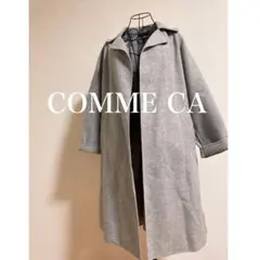 美品⚫︎COMME CA コムサ　チェスター　ロングコート　グレー　軽量　羽織