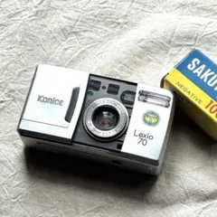 ⌘完動品！ 電池付き、作例あり！ Konica Lexio 70⌘のサムネイル
