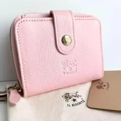 イルビゾンテ IL BISONTE 折り財布 限定ピンク 新品