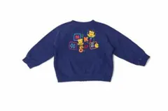 ミキハウス ジップアップ トレーナー 90 ネイビー バックプリント