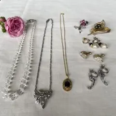 昭和　アクセサリー　レトロ　8点おまとめセット