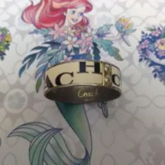 Coach ロゴ入りバングル　ブレスレット　アイボリー　紺