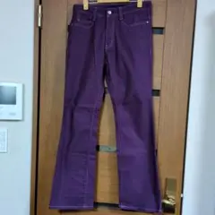 パープル フレアデニムパンツ　トップバリューのサムネイル