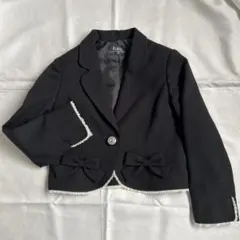 h.n.c. 黒 リボン付きジャケット 120 入学式　フォーマル　冠婚葬祭