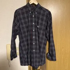 BURBERRY ネイビーチェック 長袖シャツ M