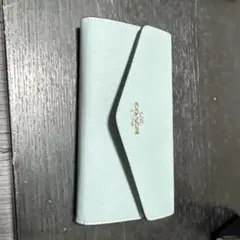 ミントグリーン フラップ式長財布