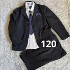 男の子　フォーマルスーツ　120cm 黒　ストライプ　卒園式　入学式