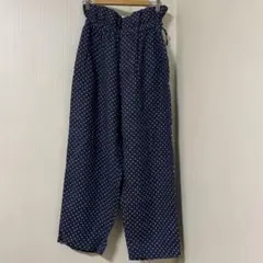 水玉 ワイドパンツ