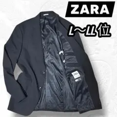 ZARA 黒 テーラードジャケット L〜LL