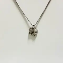 【送料込み】ネックレス ビーズ メッキ？ シルバー？ ハート イミテーション 銀