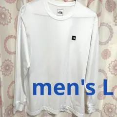 ザノースフェイス　訳あり！　スモールボックスロゴＴ　メンズL 白　長袖　ロンＴ