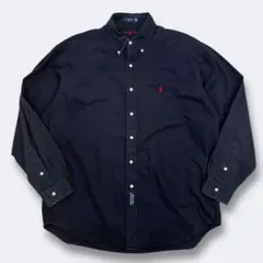 2*2様 【は】00s 古着 ラルフローレン コットンボタンダウンシャツ ネイビ