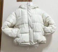 RAY CASSIN 中綿ブルゾン フード付き ホワイト　レディース　アウター