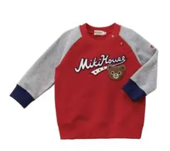 ミキハウス　カレッジ風トレーナー日本製