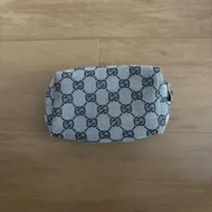 GGパターン ポーチ グレーとブラック