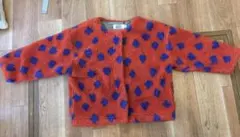 赤と青のドット フリースジャケット