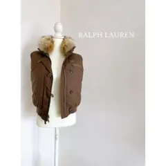 LAUREN RALPH LAUREN ボア襟付きキャメルダウンジャケット S - メルカリ
