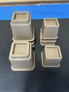 DEWEL家具脚調整用ベージュ脚上げ器具 8個セット