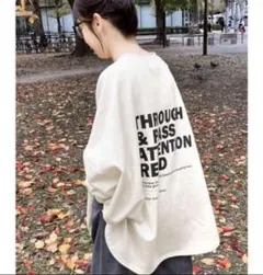 reca トップス　前後ロゴゆったりスウェット 裏起毛