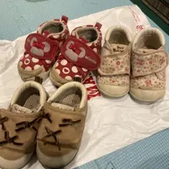 子供靴　3点セット　12.5 13センチ　ミキハウス　ディズニー　ミニー