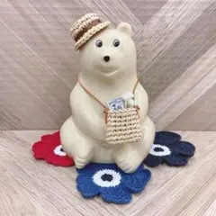 しろくま貯金箱✩カンカン帽とショルダーバッグセット②