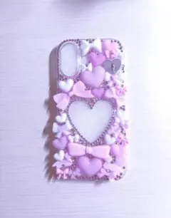 iPhone17デコ電 スマホケース ハンドメイド ピンク 平成女児