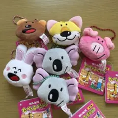 たべっ子どうぶつ マスコット キーホルダー もっちりフェイス　ミニクッション