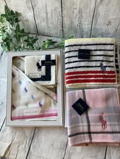 【新品未使用】POLO RALPH LAUREN タオルハンカチ ４枚セットのサムネイル