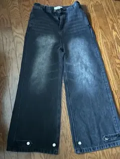 ブラックワイドパンツ・カーゴパンツ・シャツセット