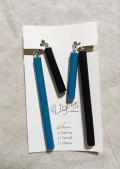 らん様専用■Lights■chop sticks/ピアス/青 黒