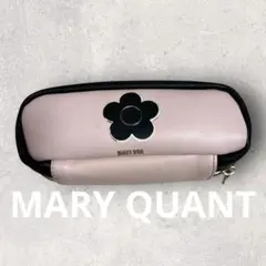 MARY QUANT フラワーモチーフ ポーチ ピンク ブラック バイカラー