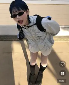 nugu ヌグ haku シャーリングリボンウィンドブレーカー