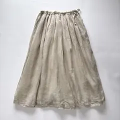 【美品】キャピタル リネン スカート風 サルエル ドレープ 変形パンツ 美品】キャピタル リネン スカート風 サルエル ドレープ 変形パンツ