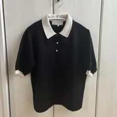 ロペピクニック　バイカラーニットポロシャツ