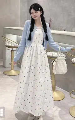 GRL 花柄ジャガードフレアワンピース[gn389]