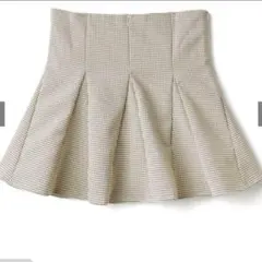 新品　チェック柄フレアミニスカート