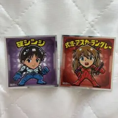 シンジ　アスカ　ビックリマン　エヴァ　シール　2枚セット