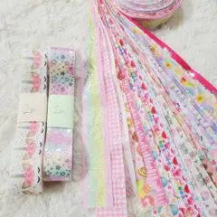 ☆12 グログランリボンまとめ売り☆現品限り　25mm 　ホログラム　ユニコーン