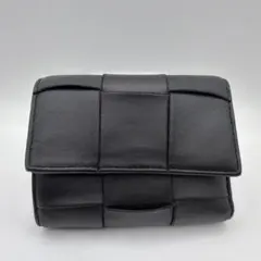 ボッテガヴェネタマキシイントレチャート レザー 三つ折り財布のサムネイル