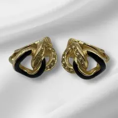 【美品】 クリスチャンディオール イヤリング ラインストーン入り