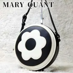 未使用級 MARY QUANT レトロチック 6ペタル デイジー ショルダー 黒