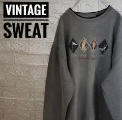 海外製ヴィンテージ古着　ゴルフビッグロゴ刺繍スウェットトレーナーXXL