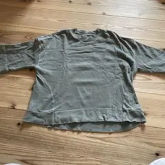 子供服　デビロック　五部袖　トレーナー　150 グリーン