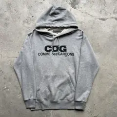 comme des garcons フロントロゴ パーカー CDG グレー