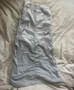 MOUSSY 水色 チェック タイトスカート