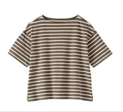 無印良品 ボーダーTシャツ 半袖 ブラウンのサムネイル