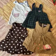 ミキハウス　ジャンパースカート、ワンピース4枚