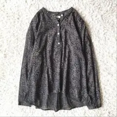 美品◯イザベルマラン コットン ブラウス 花柄 ブラック38のサムネイル