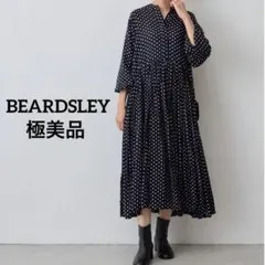 【極美品】BEARDSLEY ビアズリー◎ドットギャザーワンピース ゆったり