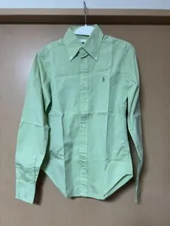 Ralph Lauren スーパースリムフィット 長袖シャツ M ライトグリーン